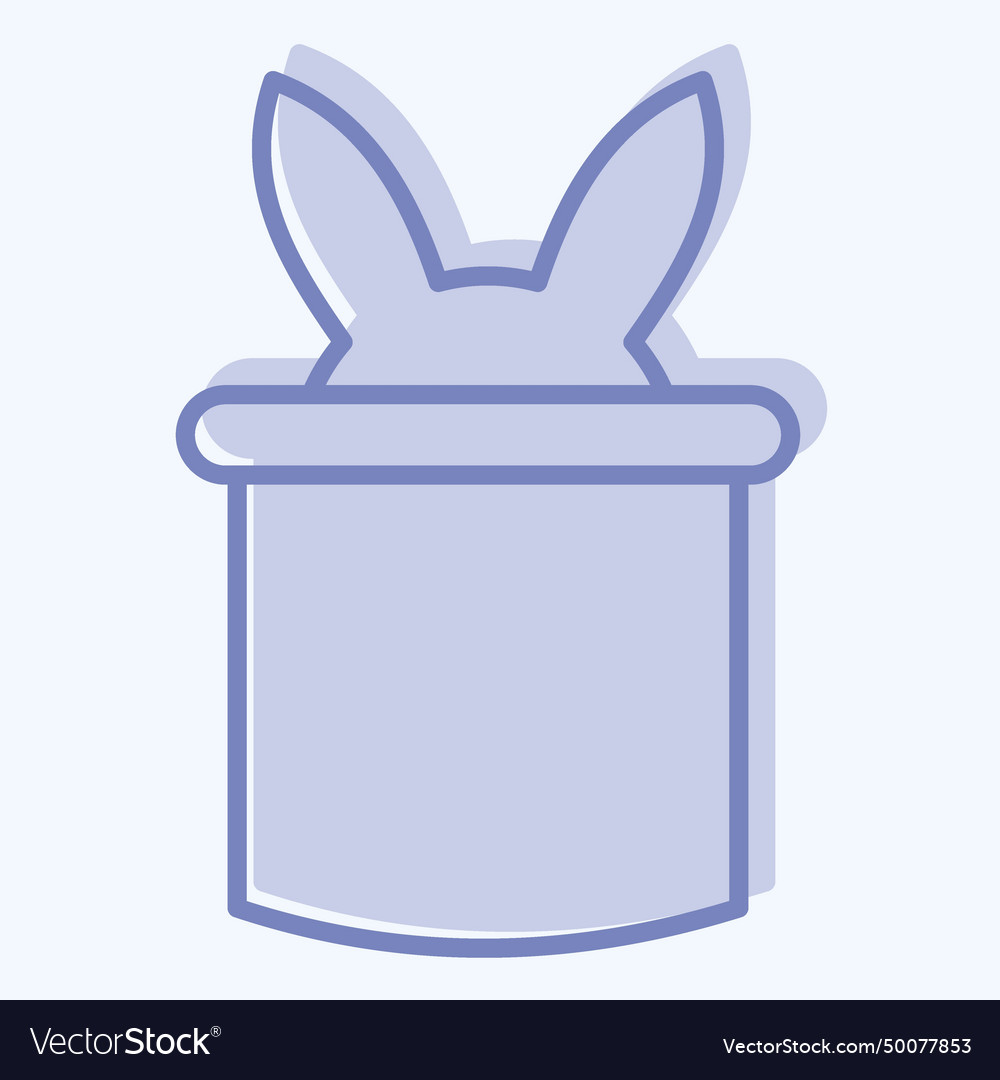 Icon rabbit related to magic symbol two tone