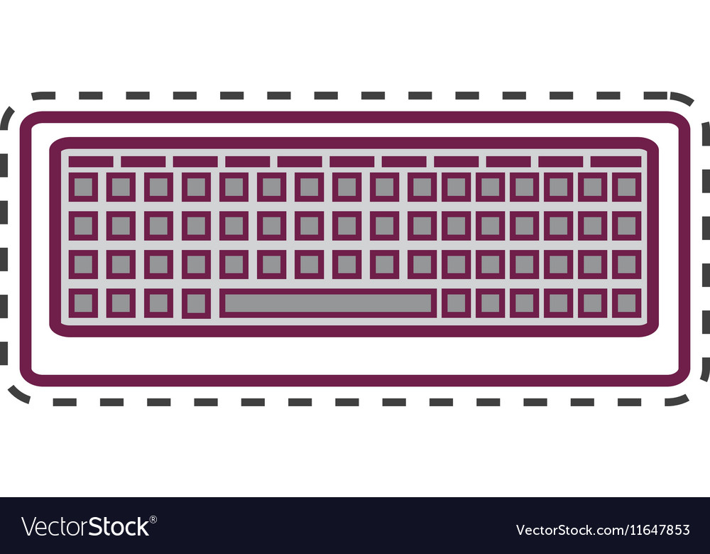 Keyboard computer isolated icon
