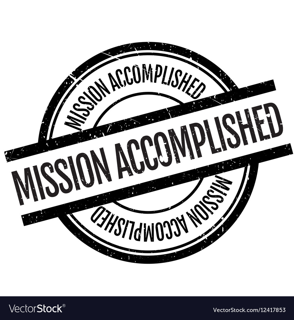 Mission accomplished stamp