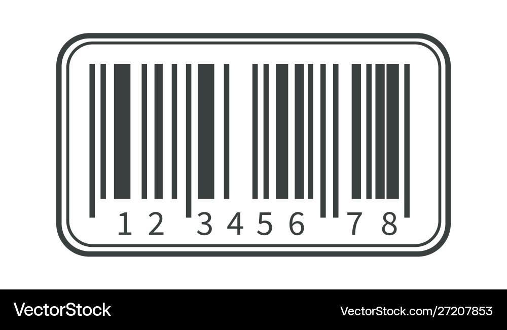 Parcel shipping barcode isolated icon coding Vector Image