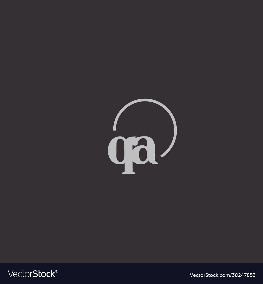 Qa initials logo monogram Vector Image Qa initials logo monogram