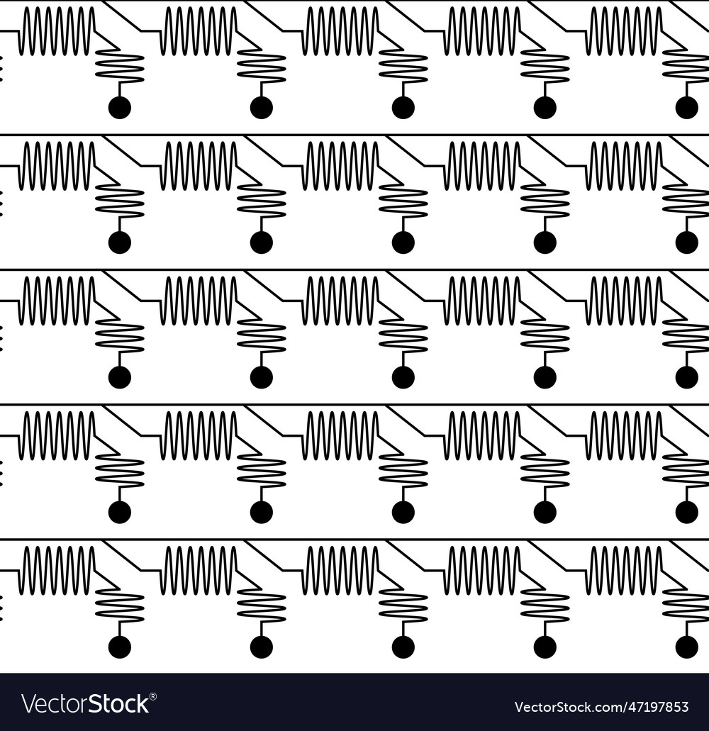Quantum computer pcb wires seamless pattern vector image Quantum computer pcb wires seamless pattern