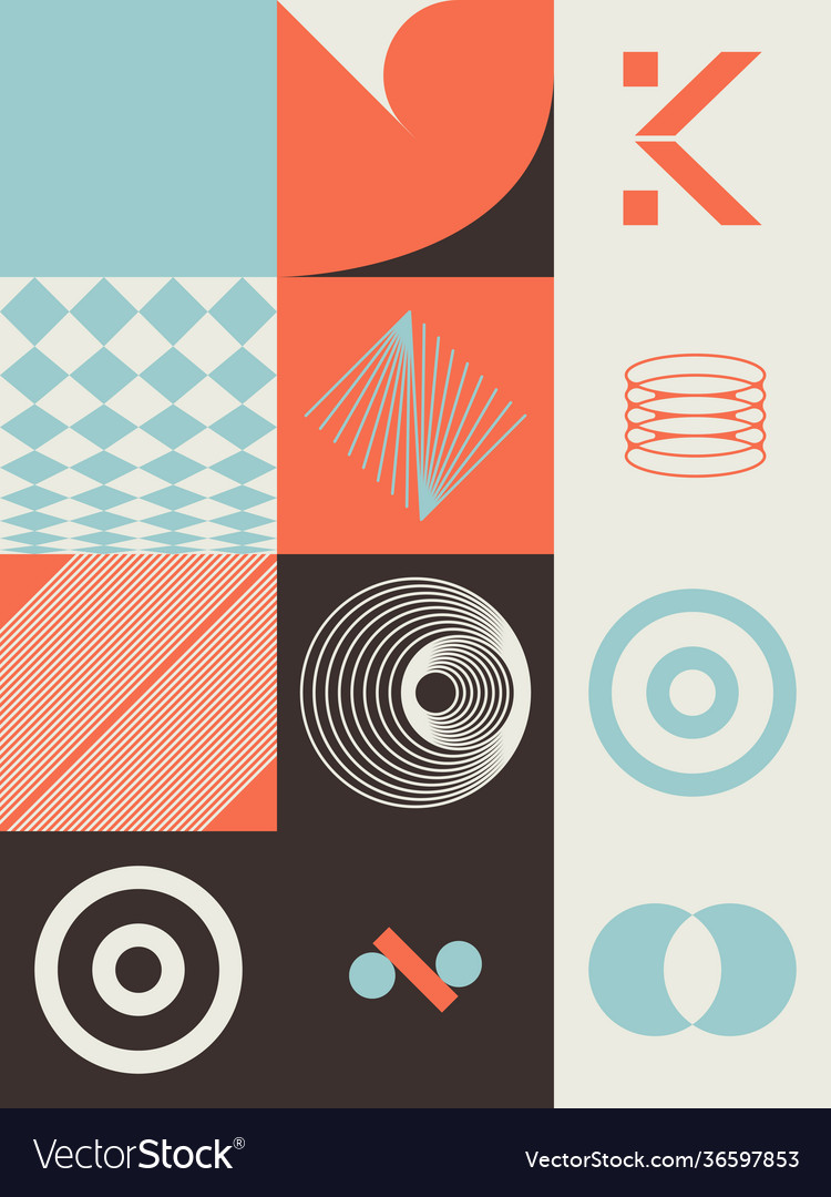 Retro future abstract pattern vector image Retro future abstract pattern
