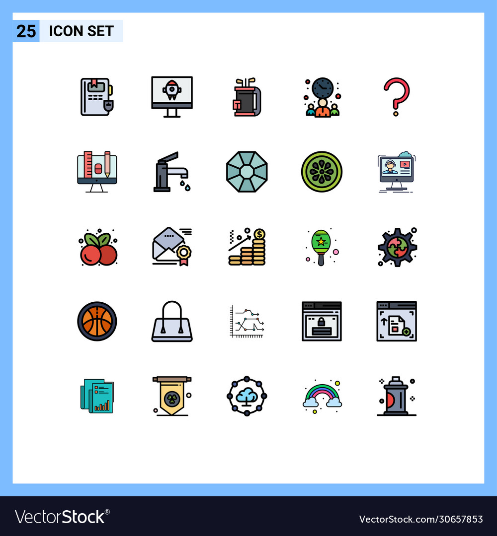 Set 25 modern ui icons symbols signs