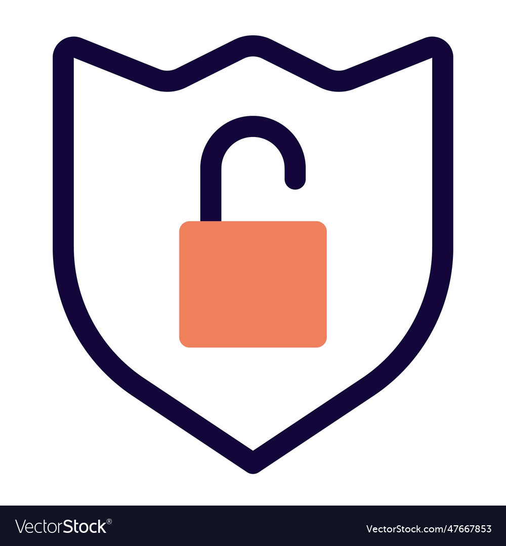 Unlocked shield indication of system hacking