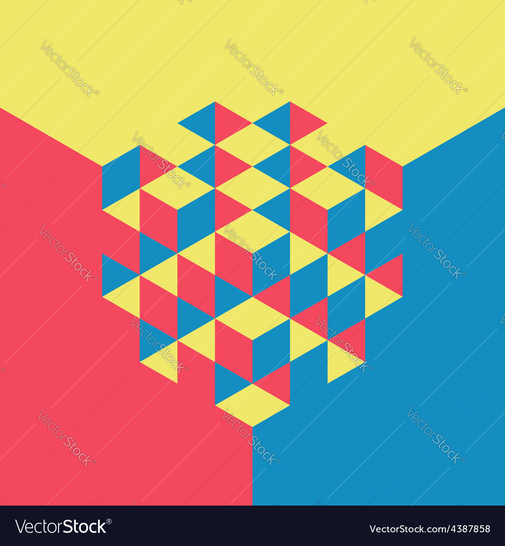 3d abstract cubes colorful template can