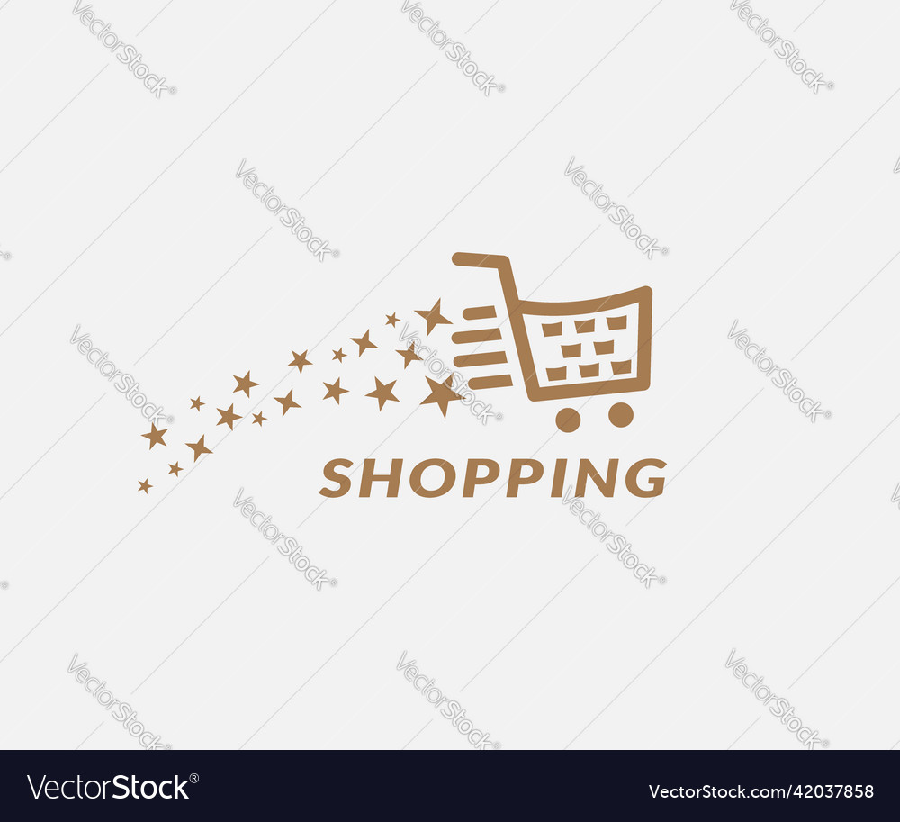 A trolley shopping cart logo icon design shop