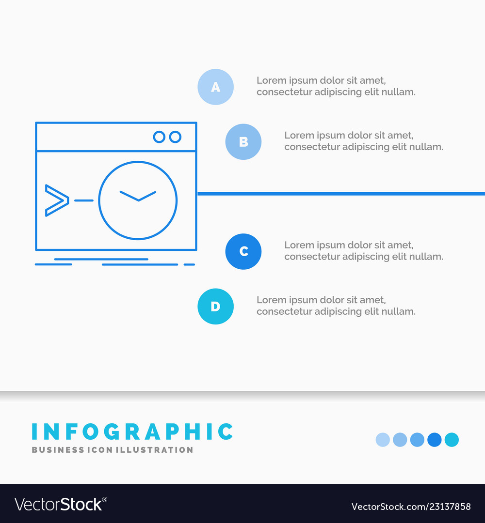 Admin command root software terminal infographics vector image Admin command root software terminal infographics
