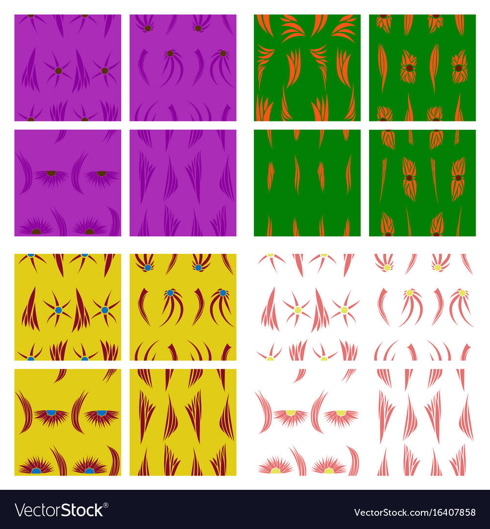 Montage von Mustern im Blumenstil