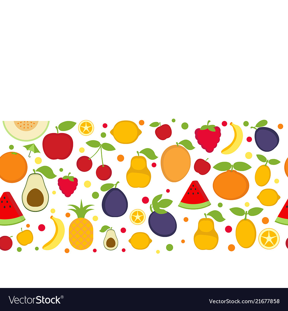 Background with cartoon fruit icons