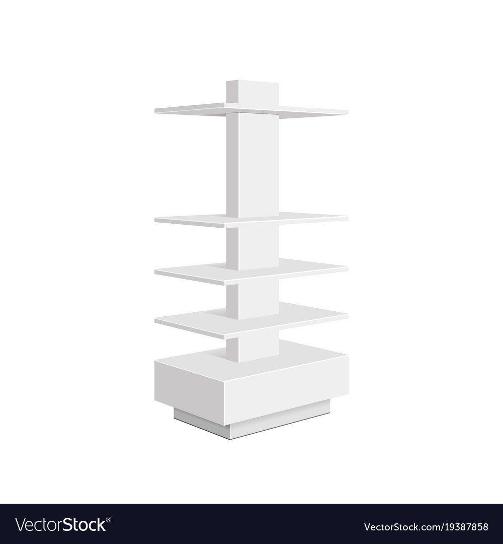 Cardboard rack for supermarket Royalty Free Vector Image