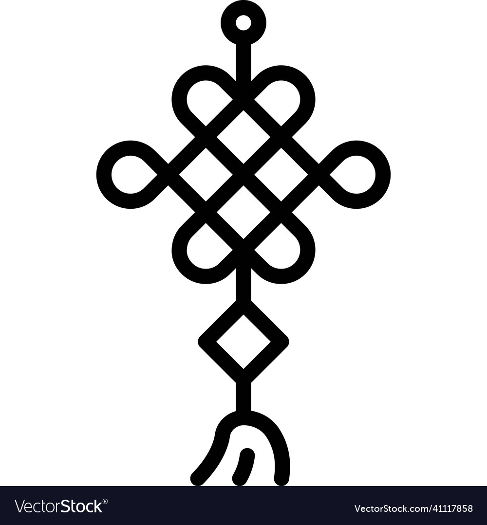 Chinese knotting icon new year