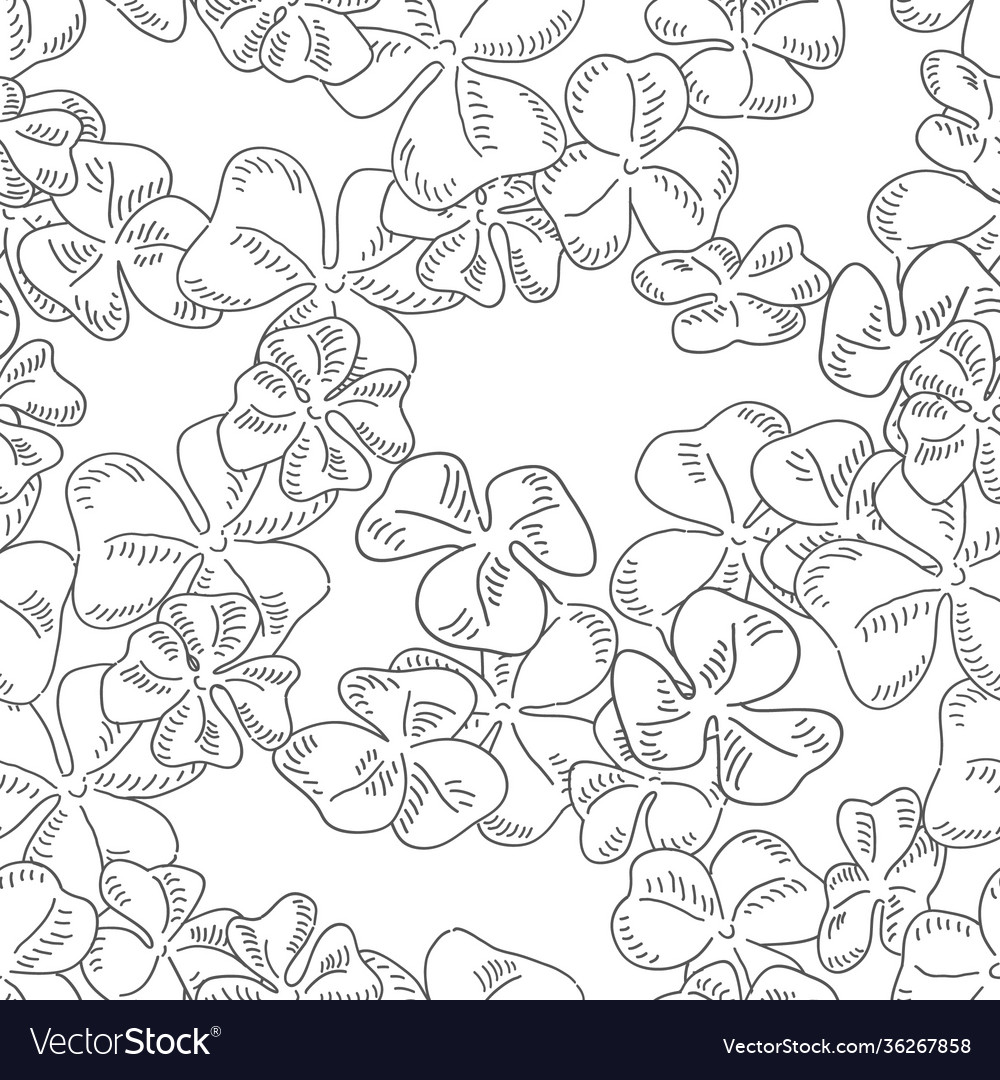Clover Field Seamless Pattern