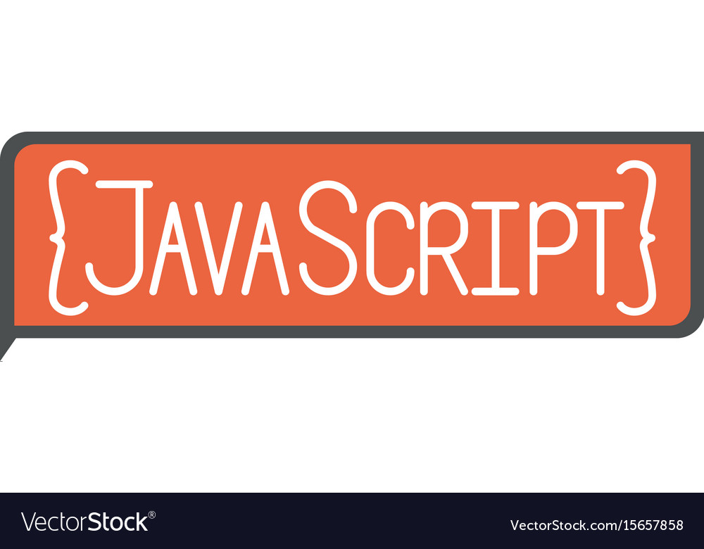 Bunte Silhouette von Rechteck Text Java Skript