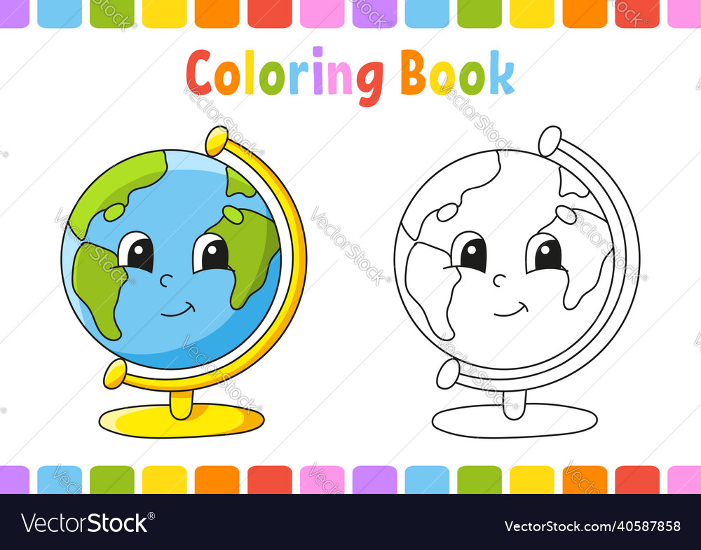 Coloring book for kids back to school theme Vector Image