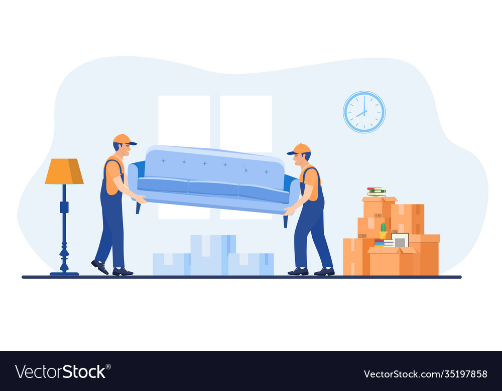 Concept moving house vector image Concept moving house