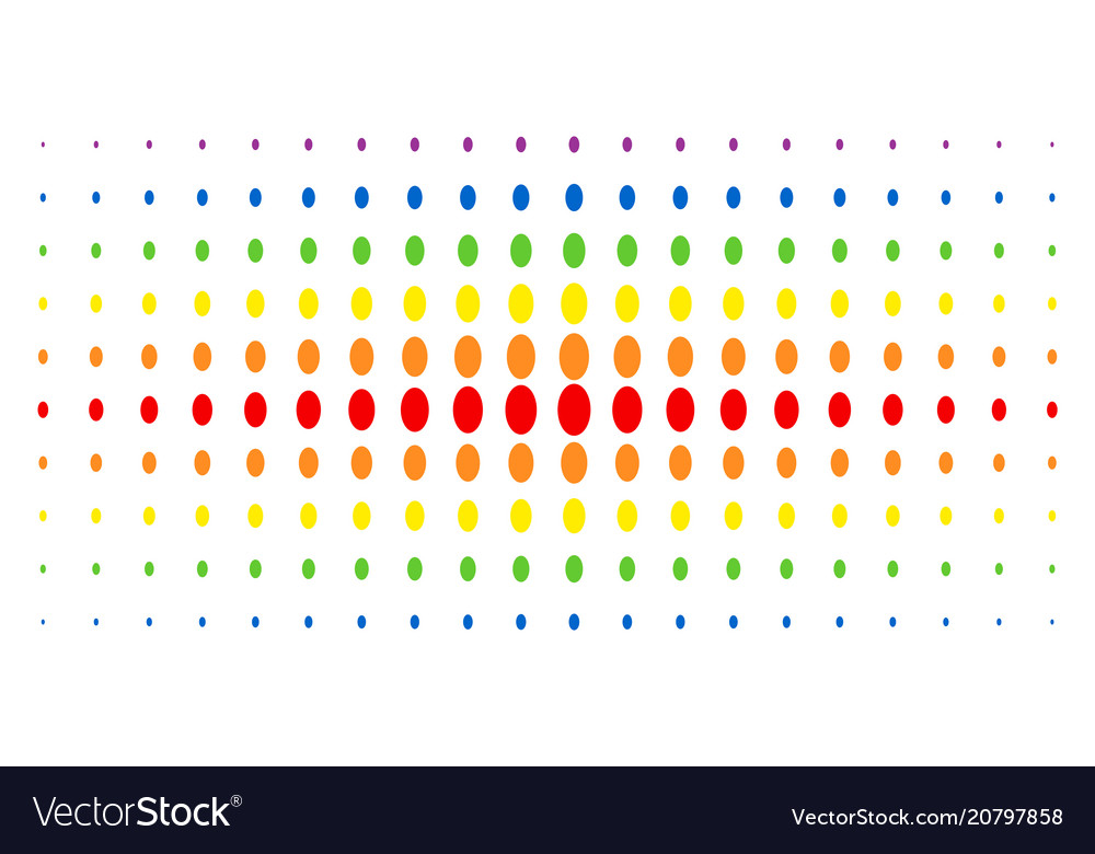 Filled ellipse spectrum halftone effect
