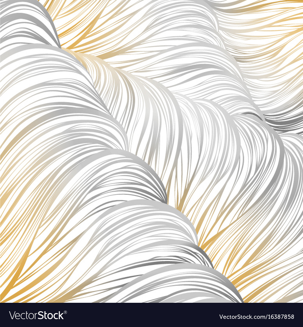 Gold and Gray Abstract Wave Pattern