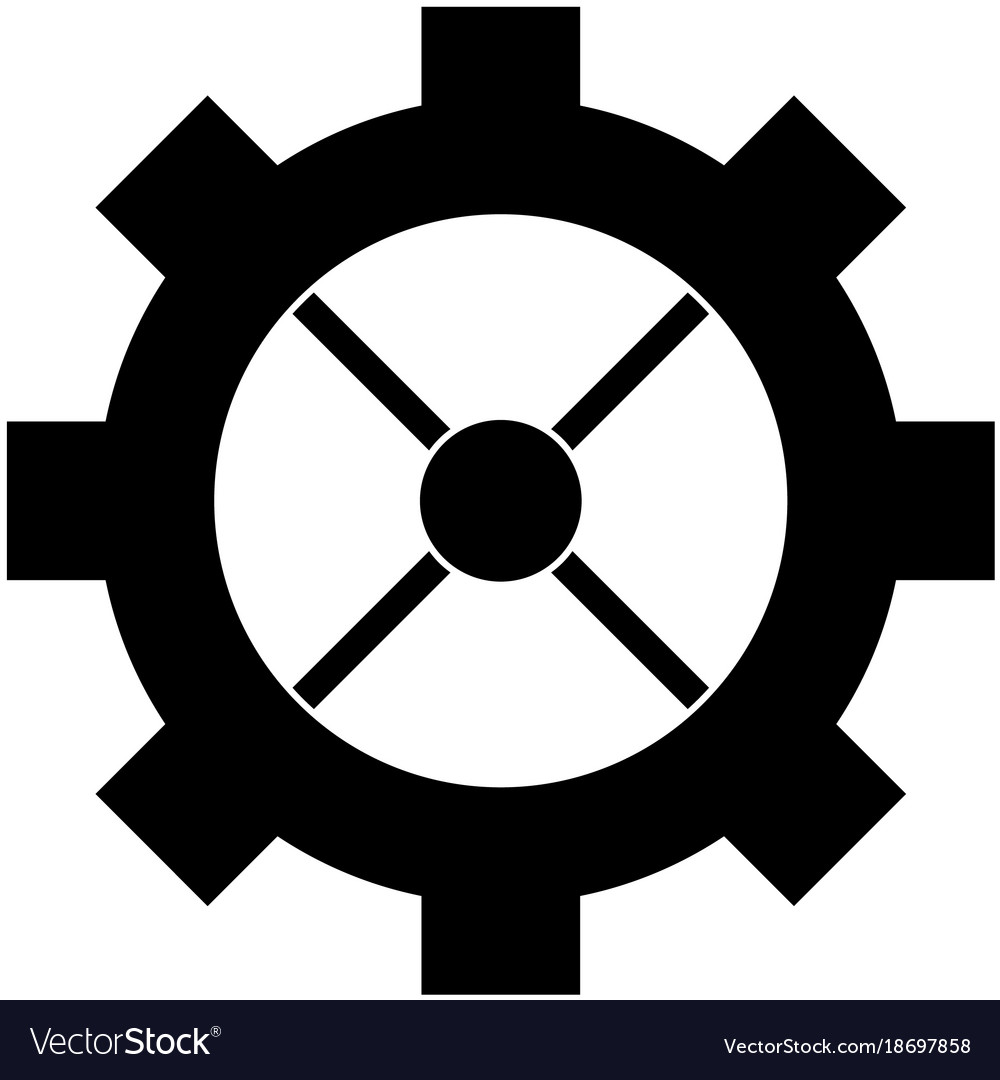 Isolated gear design Royalty Free Vector Image