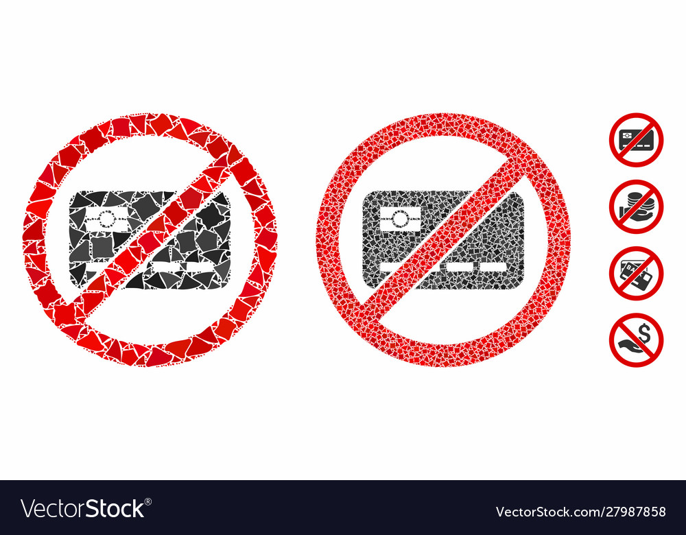 No banking card composition icon humpy items Vector Image No banking card composition icon humpy items