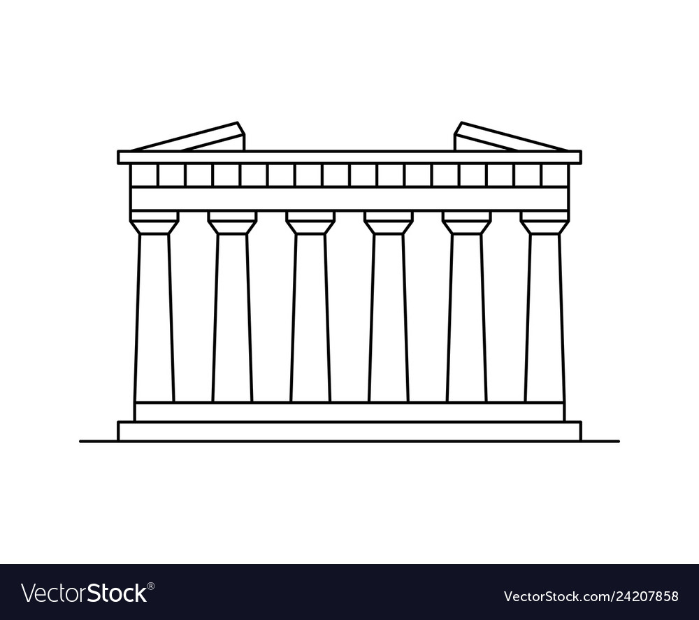 Parthenon in athens icon