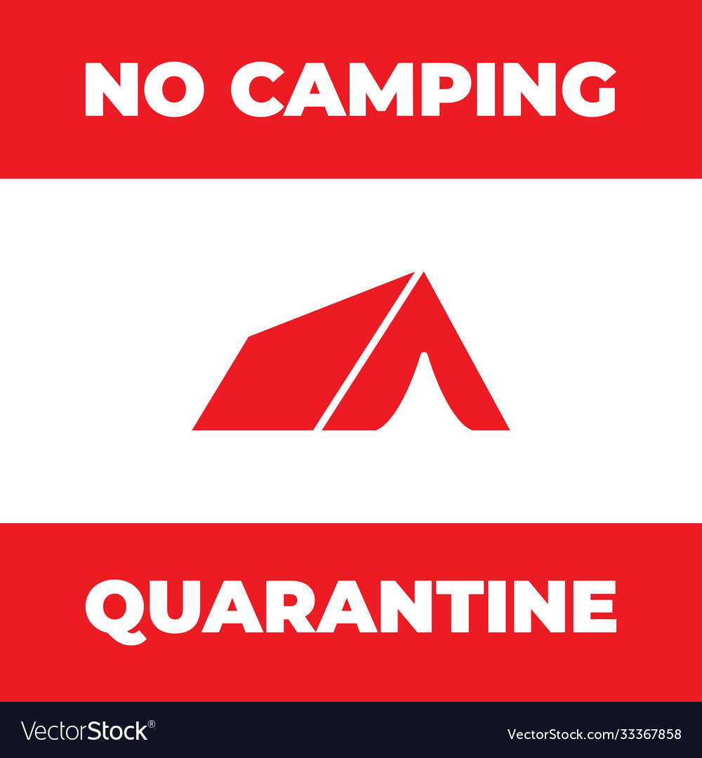 Sign no camping tourist tent icon forbidden