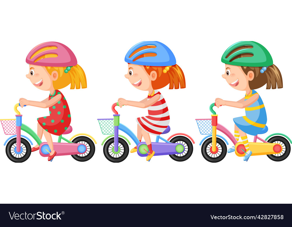 Girls riding bicycles hotsell