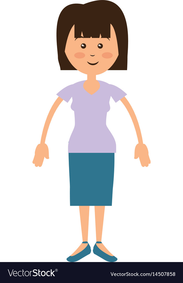 Woman cute cartoon Royalty Free Vector Image - VectorStock