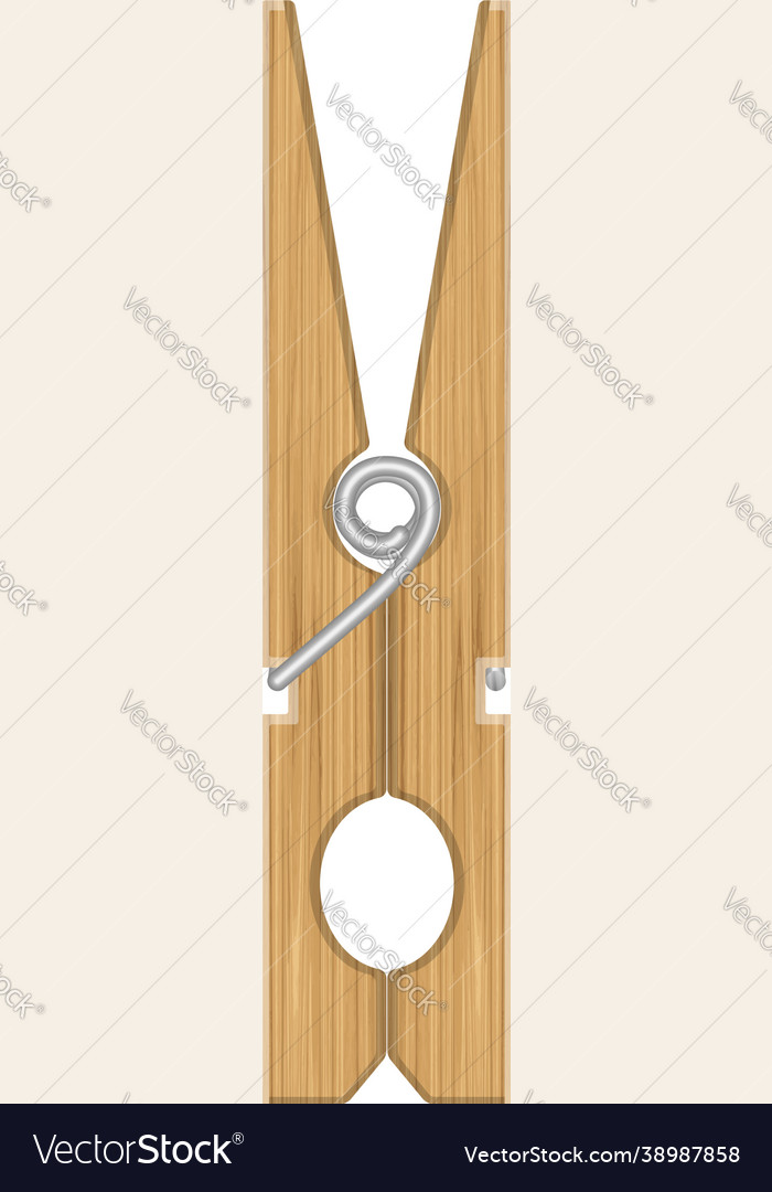 Wooden clothespin