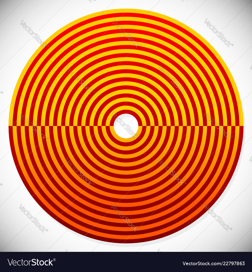 Abstract red and orange circle element
