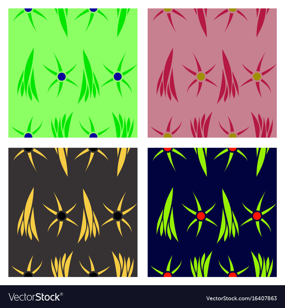 Assembly of patterns in flower style
