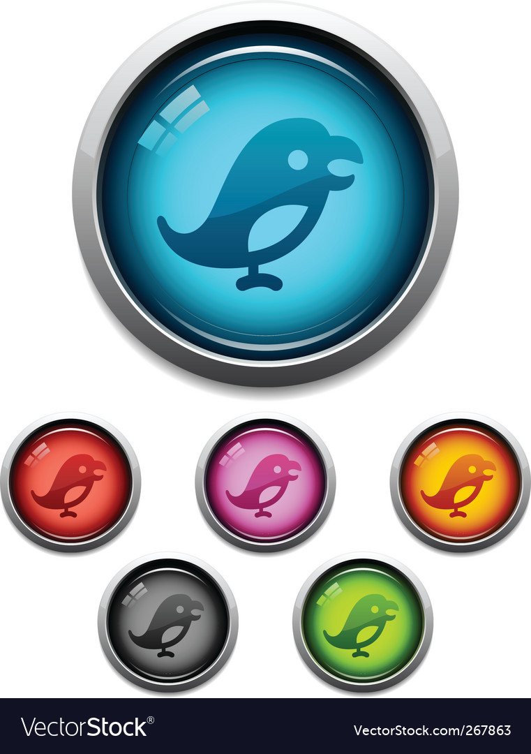 Bird Button Icon Set