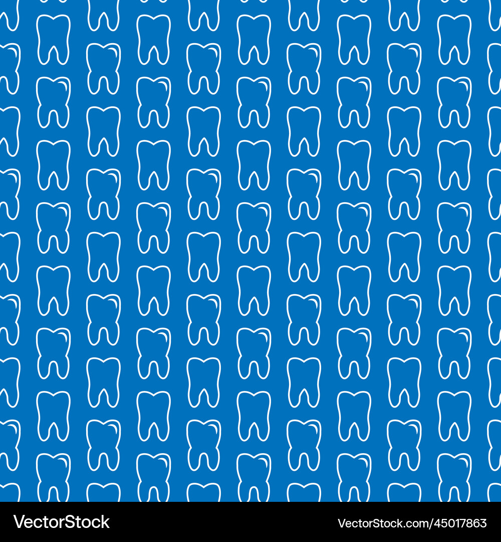 Blue Tooth Dental Pattern Royalty Free Vector Image