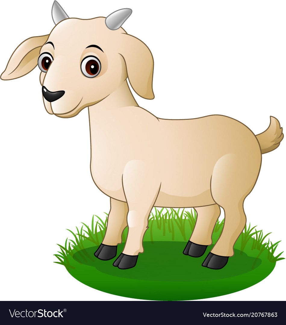 Cartoon Goat Royalty Free Vector Image Vectorstock 