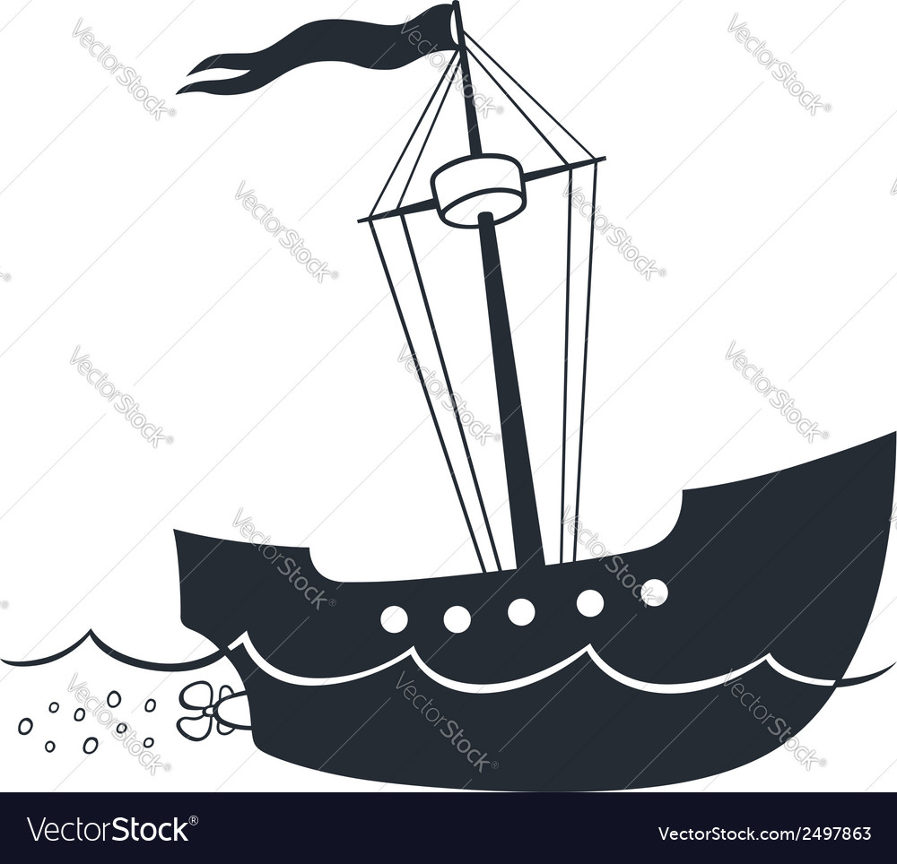 Cartoon ship