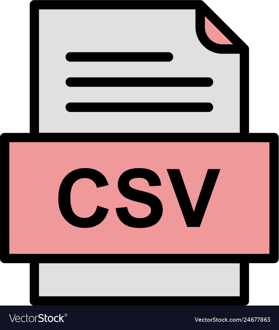 Csv file document icon