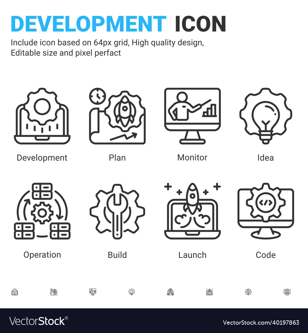 DevOps Icons - Outline Style