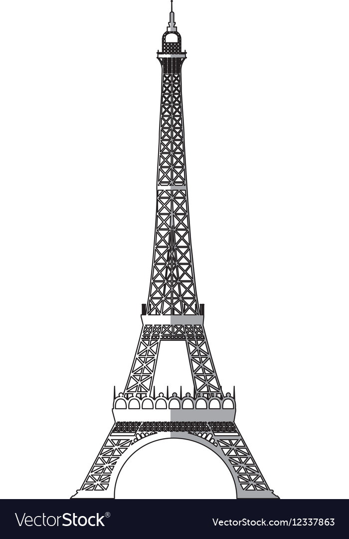 Eiffel tower isolated icon