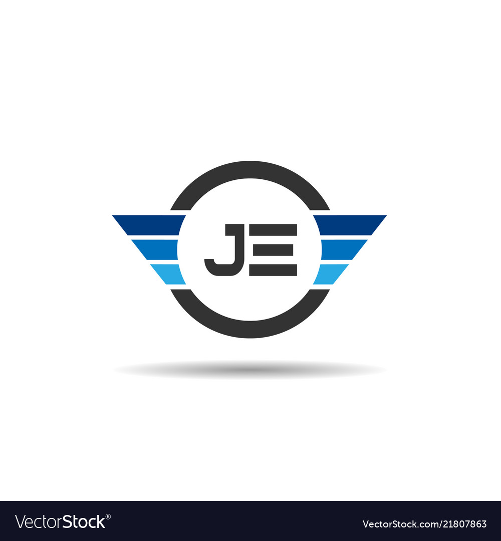 Initial letter je logo template design