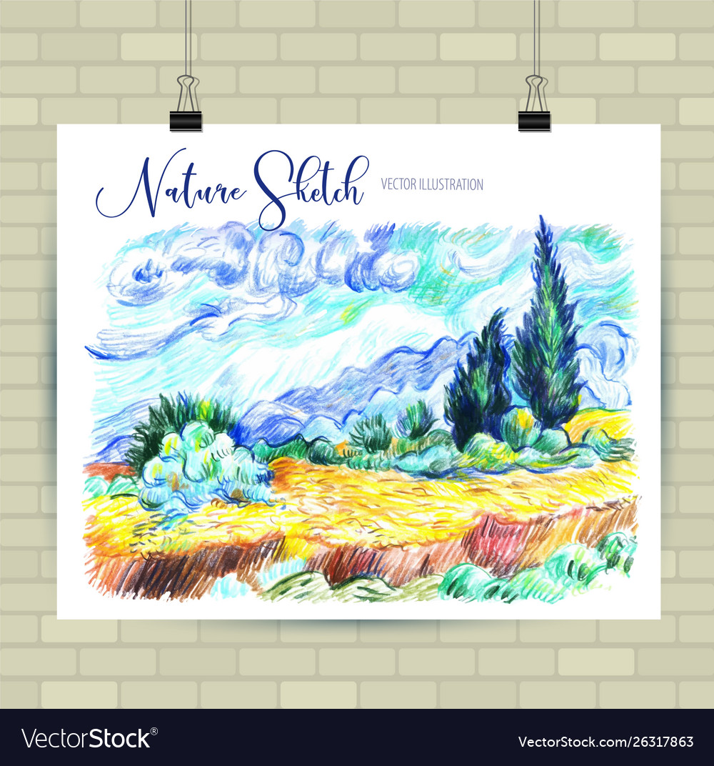 Landscape Sketch Poster