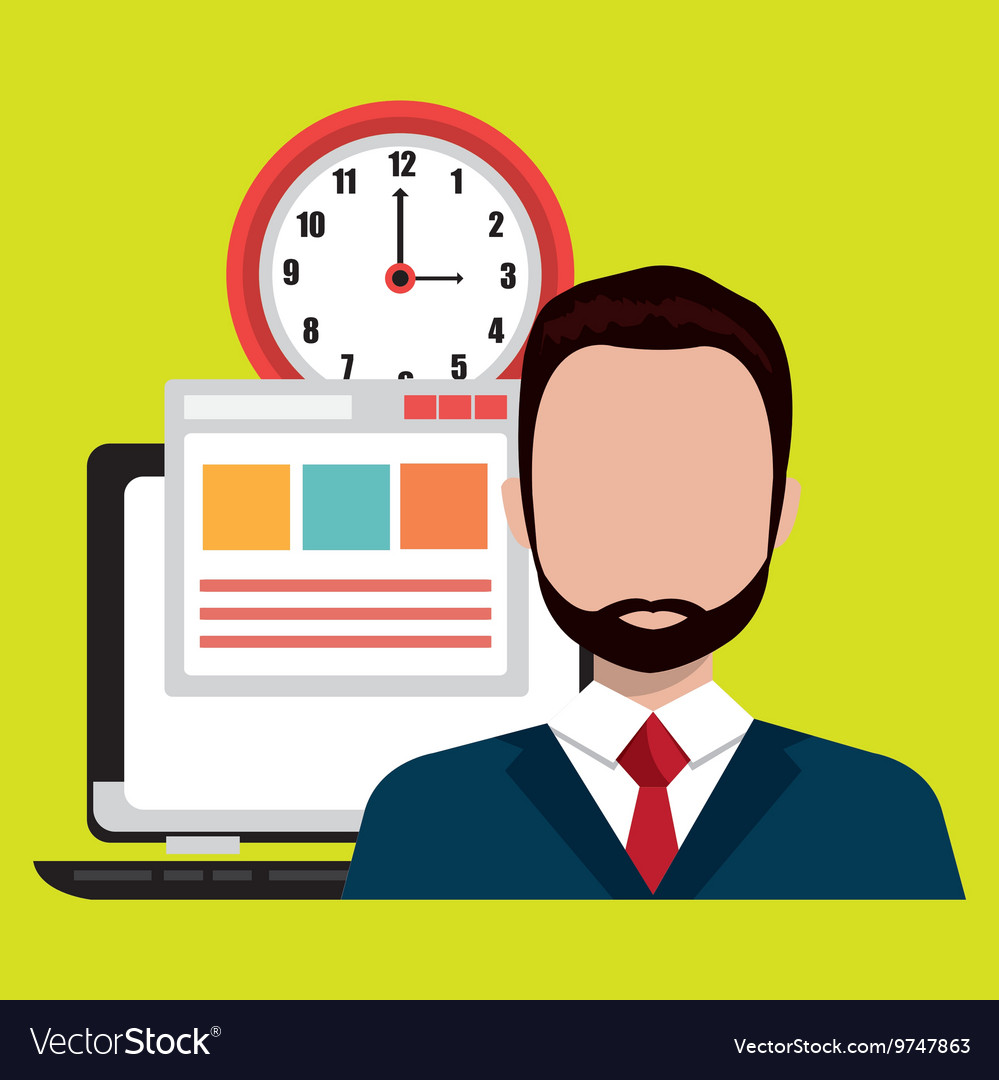 Man with papers isolated icon design