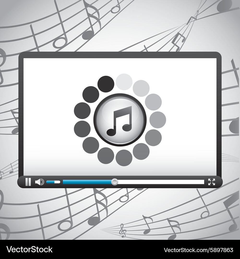 Media player Royalty Free Vector Image - VectorStock