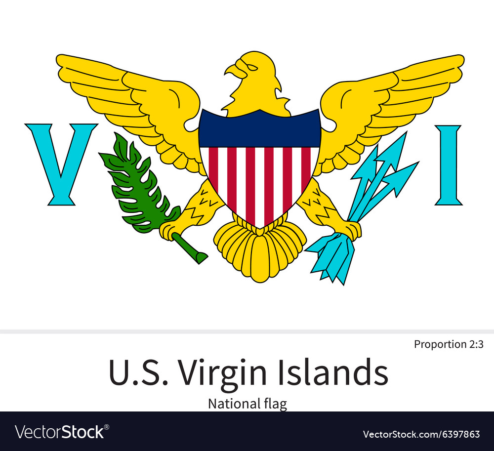 National flag us virgin islands with correct Vector Image