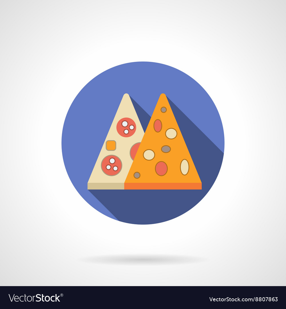 Pizza menu flat color design icon