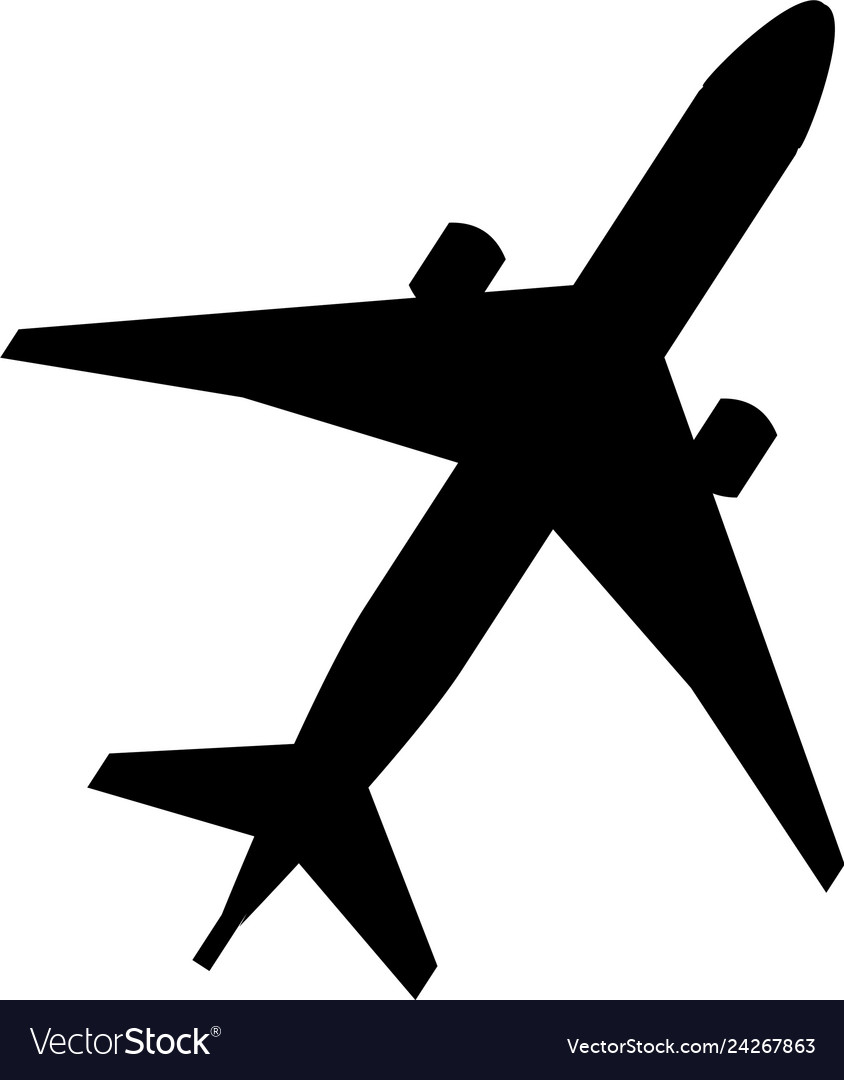 Plane icon flat pictograph vector image Plane icon flat pictograph