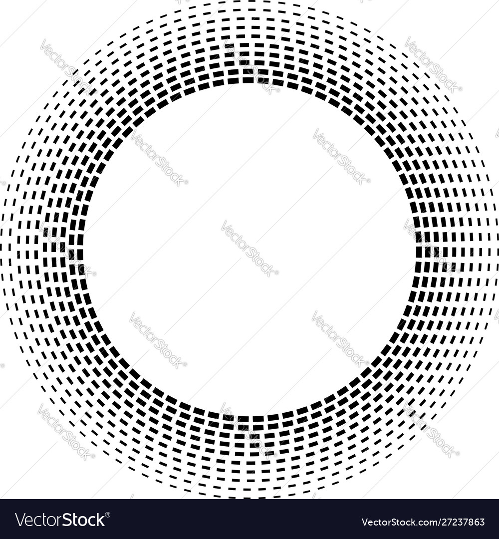 Radial dashed line circles circular concentric