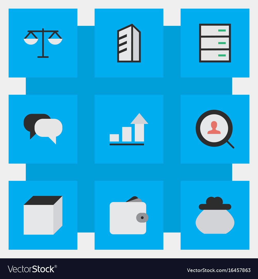 Set of simple business icons