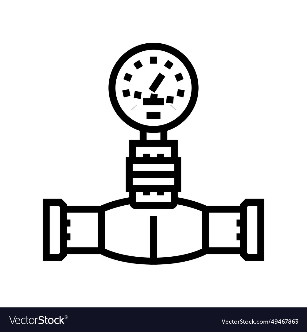 Technology pipeline line icon vector image Technology pipeline line icon