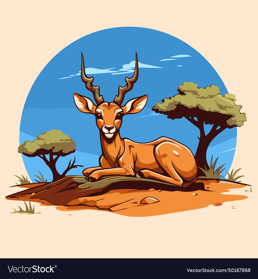 African antelope in the savannah of africa