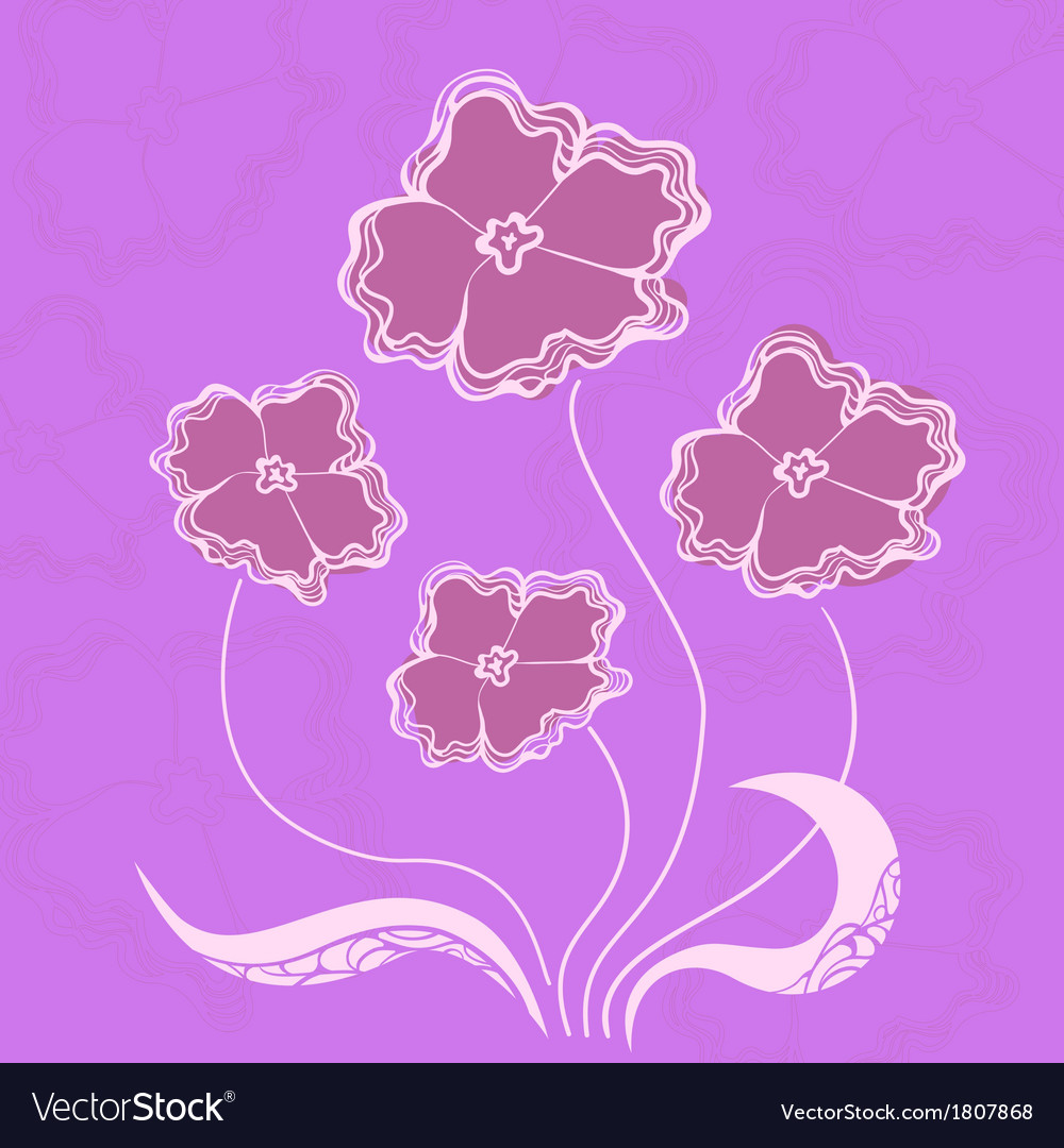 Bush flowers Royalty Free Vector Image - VectorStock